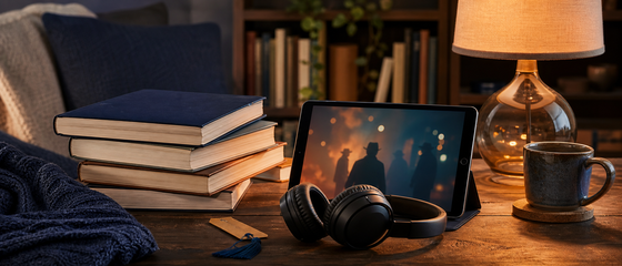 Story Before Screen Audible audiobook listening scene